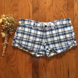 Hollister Blue Plaid Shorts